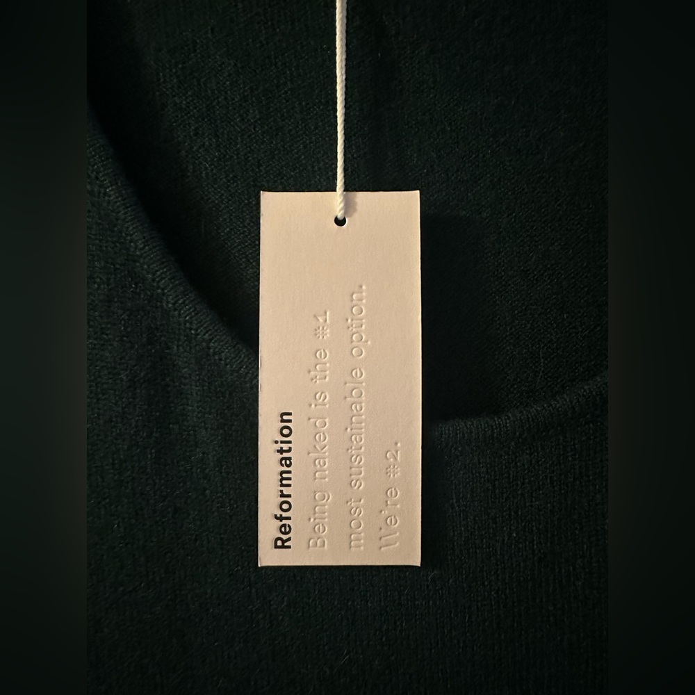 NWT Reformation Jennita Cashmere Midi Dress in Green - Picture 7 of 10